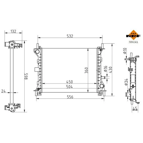 Chladič motora NRF 509614A - obr. 4