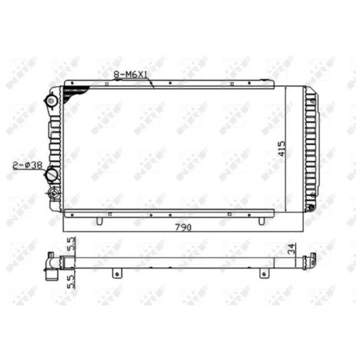 Chladič motora NRF 52062A - obr. 3