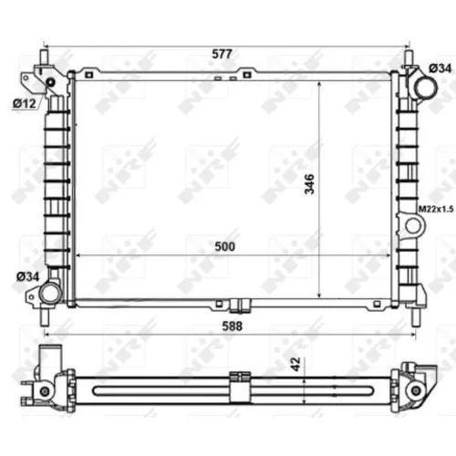 Chladič motora NRF 52142 - obr. 3