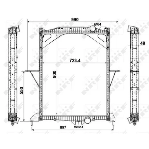 Chladič motora NRF 529701 - obr. 3