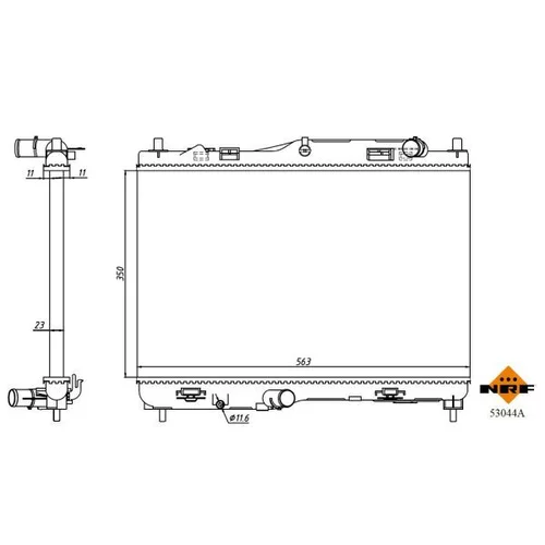 Chladič motora 53044A /NRF/ - obr. 4