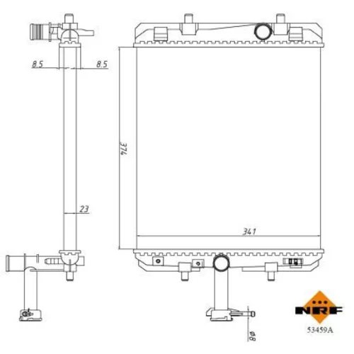 Chladič motora NRF 53459A - obr. 4