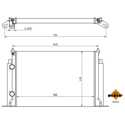 Chladič motora NRF 53609A - obr. 4