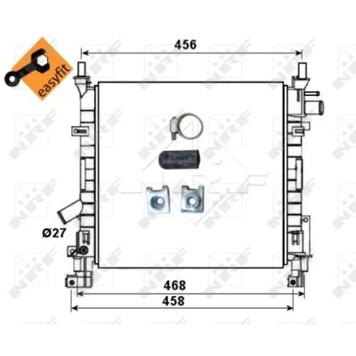 Chladič motora NRF 53651 - obr. 3