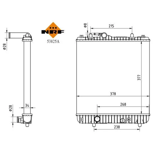 Chladič motora NRF 53825A - obr. 4