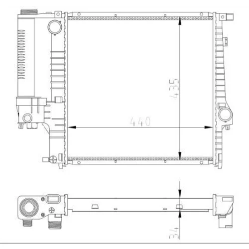 Chladič motora NRF 53849A