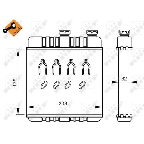 Výmenník tepla vnútorného kúrenia NRF 54279 - obr. 4