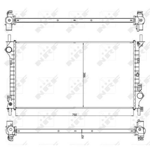 Chladič motora NRF 54756 - obr. 3