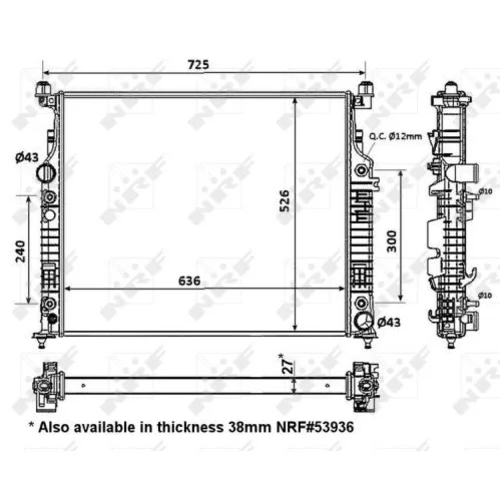 Chladič motora NRF 56074 - obr. 4