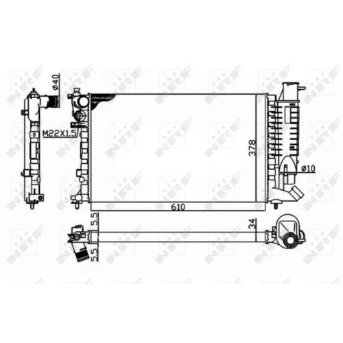 Chladič motora 58092 /NRF/ - obr. 4