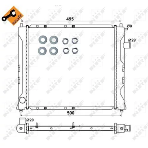 Chladič motora NRF 58107 - obr. 3