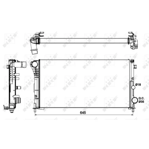 Chladič motora NRF 58185 - obr. 3