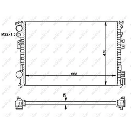 Chladič motora NRF 58262 - obr. 3