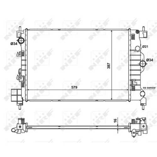 Chladič motora NRF 58496 - obr. 3