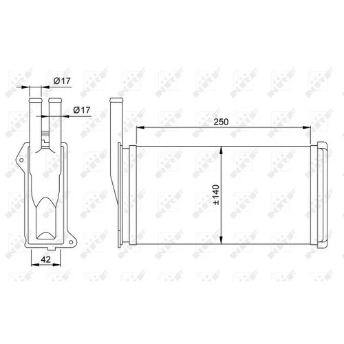 Výmenník tepla vnútorného kúrenia NRF 58638 - obr. 4