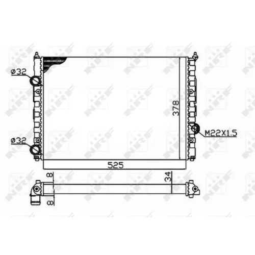 Chladič motora NRF 58947 - obr. 3