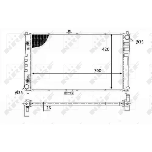 Chladič motora NRF 59019 - obr. 4