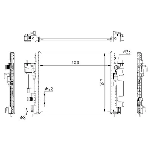 Chladič motora NRF 59274 - obr. 4