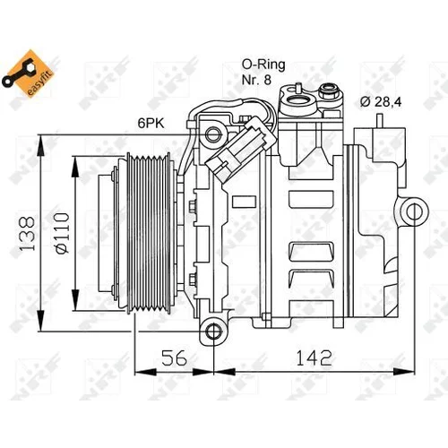 Kompresor klimatizácie NRF 32178