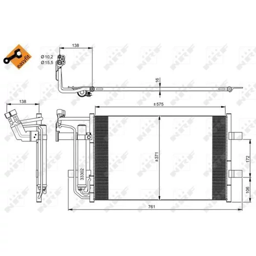 Kondenzátor klimatizácie NRF 350039 - obr. 4