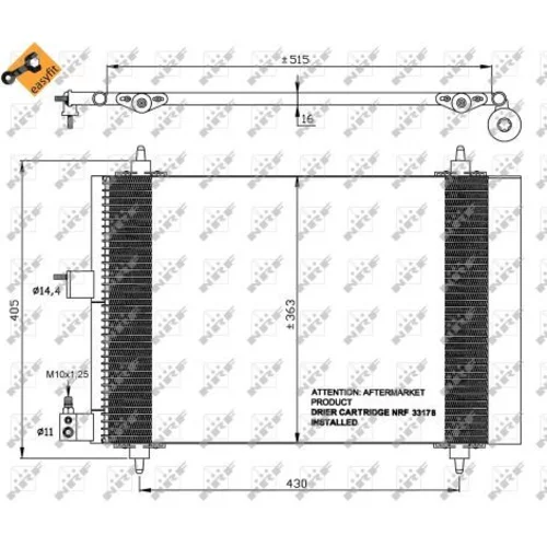 Kondenzátor klimatizácie NRF 35414 - obr. 4