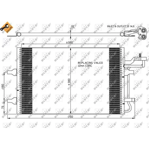 Kondenzátor klimatizácie NRF 35770 - obr. 4