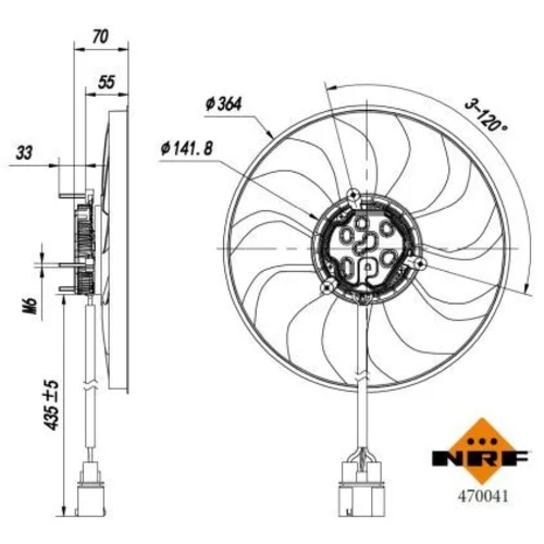 Ventilátor chladenia motora NRF 470041 - obr. 4