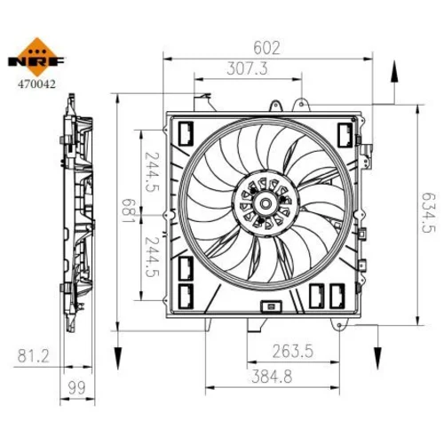 Ventilátor chladenia motora NRF 470042 - obr. 4