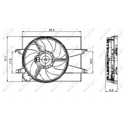 Ventilátor chladenia motora NRF 47006 - obr. 2