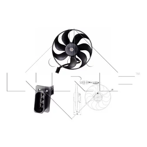 Ventilátor chladenia motora 47064 /NRF/