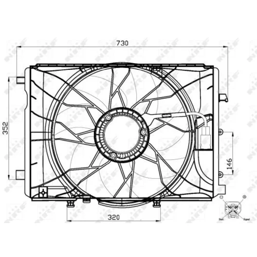 Ventilátor chladenia motora NRF 47443 - obr. 2