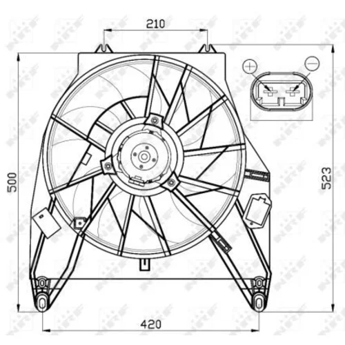 Ventilátor chladenia motora NRF 47456 - obr. 2