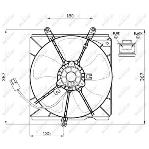 Ventilátor chladenia motora NRF 47479 - obr. 2