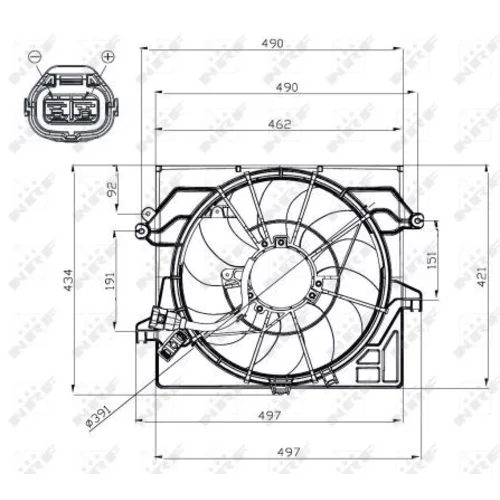 Ventilátor chladenia motora NRF 47482 - obr. 3