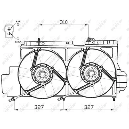 Ventilátor chladenia motora NRF 47538 - obr. 2