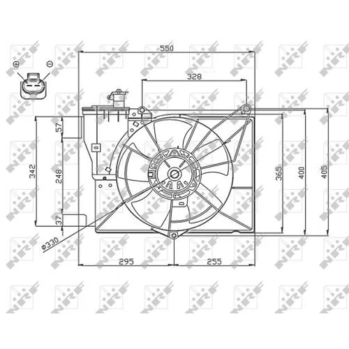 Ventilátor chladenia motora NRF 47746