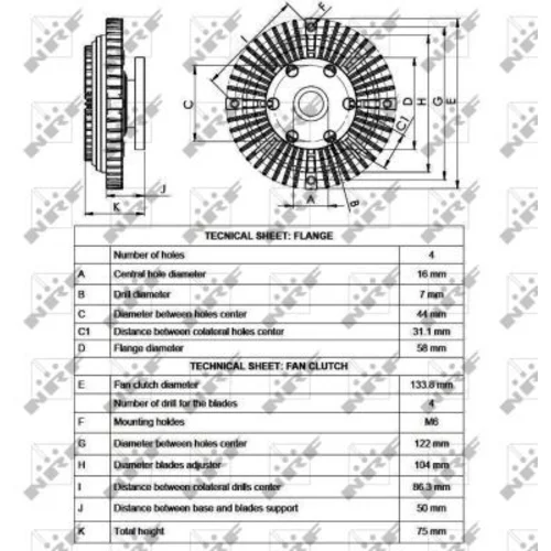 Spojka ventilátora chladenia NRF 49524 - obr. 4