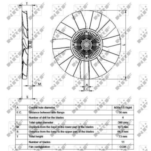 Spojka ventilátora chladenia NRF 49563 - obr. 3