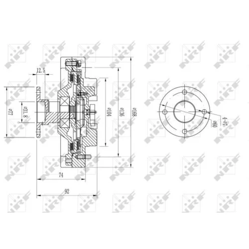 Spojka ventilátora chladenia NRF 49585 - obr. 4