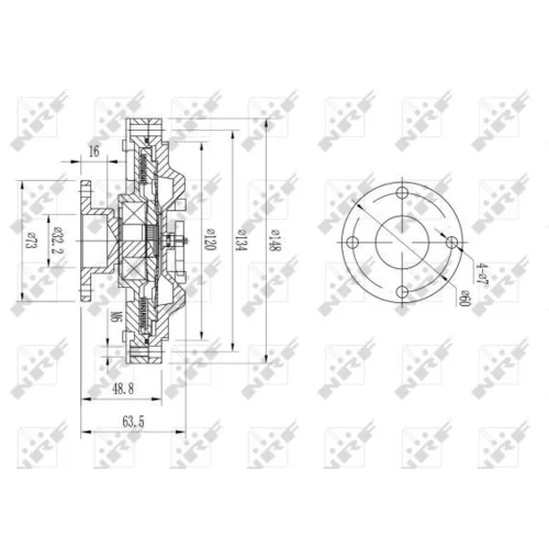 Spojka ventilátora chladenia NRF 49603 - obr. 4