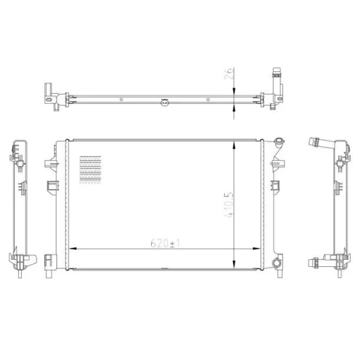 Chladič motora NRF 50042