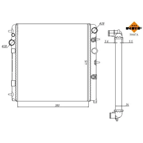 Chladič motora NRF 50447A - obr. 4