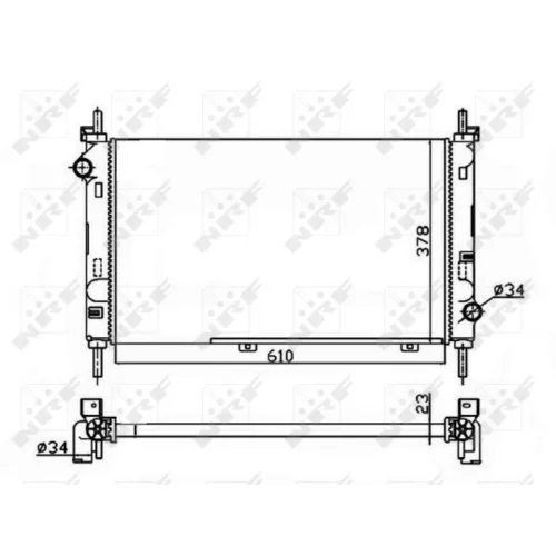 Chladič motora 509528A /NRF/