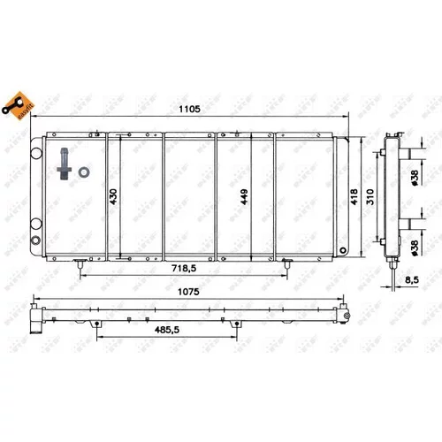 Chladič motora NRF 52045 - obr. 4