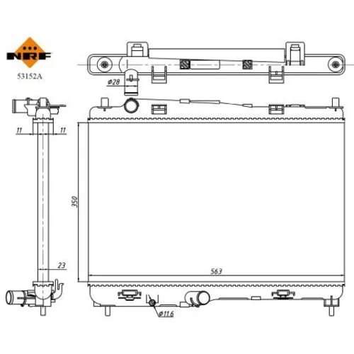 Chladič motora NRF 53152A - obr. 4