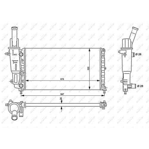 Chladič motora NRF 53225 - obr. 3