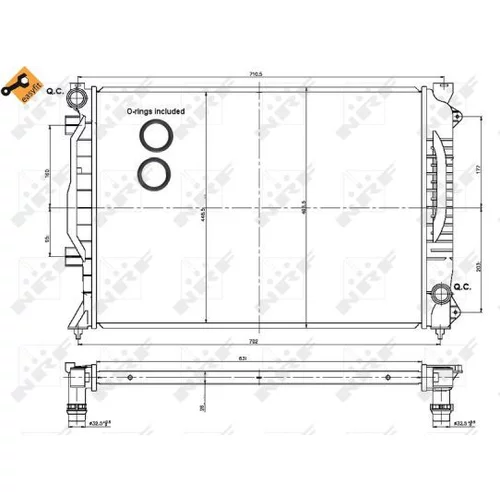 Chladič motora NRF 53443 - obr. 3