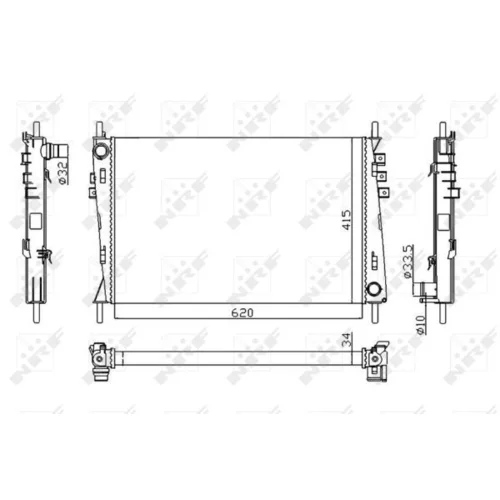 Chladič motora NRF 53782 - obr. 3