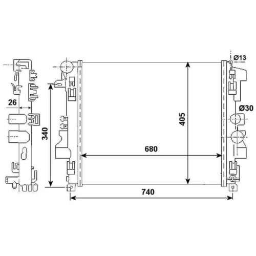 Chladič motora NRF 53801 - obr. 3