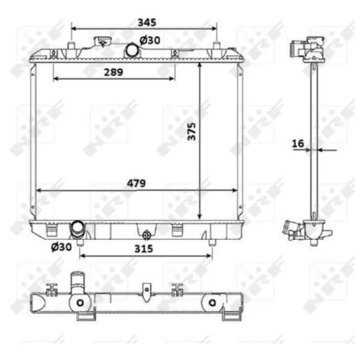 Chladič motora NRF 53918 - obr. 3